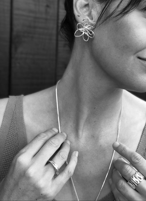 Undone Flower Earrings - Ready to ship