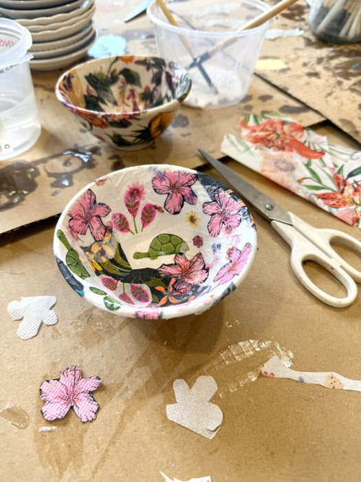 Jewellery Holiday Workshop | Tuesday 14th July | Decoupage Jewellery dishes & Coasters