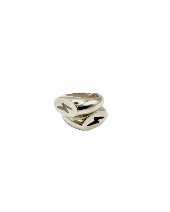 Lightening Bolt Signet Ring